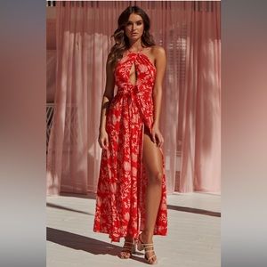 NWT Until I Found You Maxi Dress Red